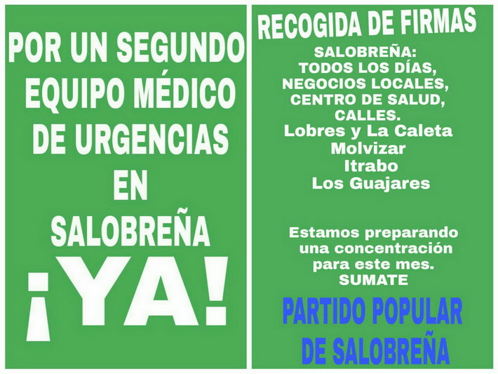 El PP muestra su satisfacción por la reacción del pueblo ante la campaña por el segundo equipo médico.